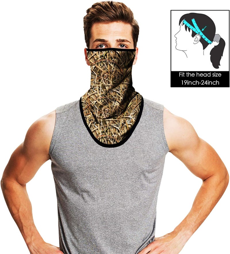 Obacle Bandana Face Mask with Ear Loops Neck Gaiter Face Mask Scarf Face Cover for Men Women - Image 2